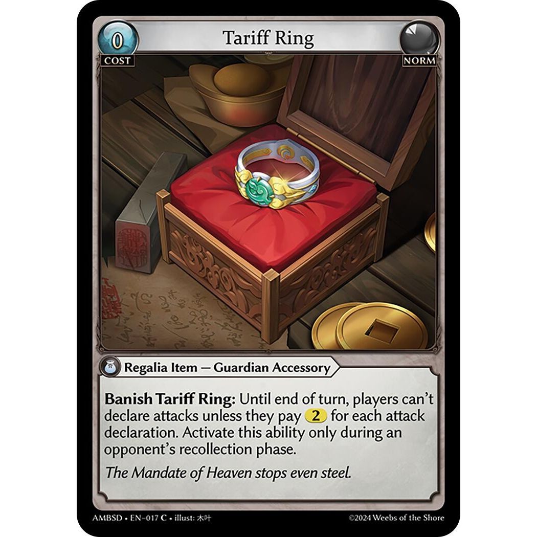 Image for Tariff Ring (017) (AMBSD) - Grand Archive TCG