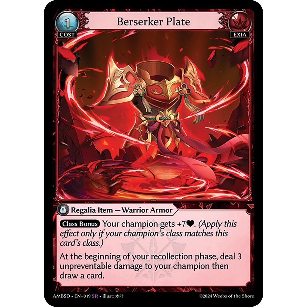 Image for Berserker Plate (019) (AMBSD) - Grand Archive TCG