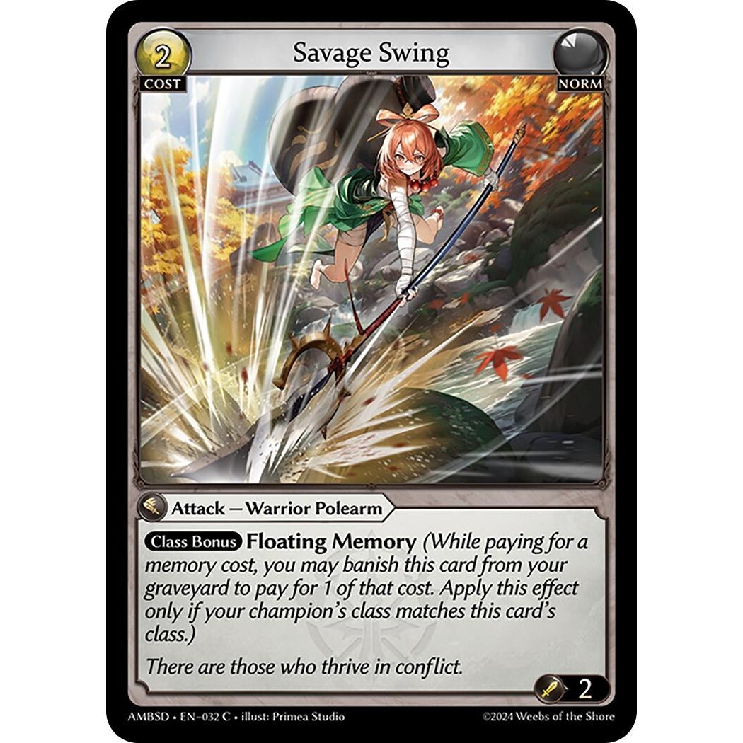 Image for Savage Swing (032) (AMBSD) - Grand Archive TCG