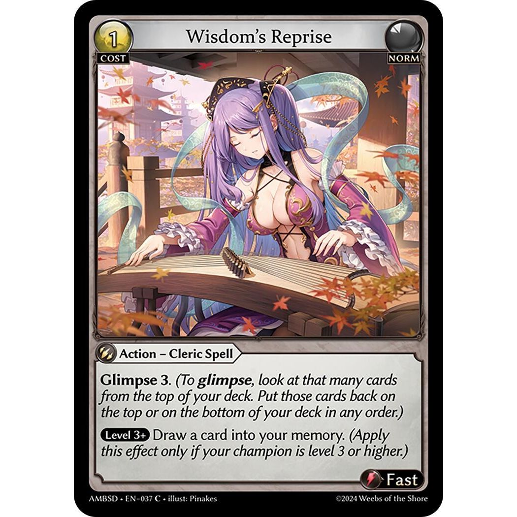 Image for Wisdom's Reprise (037) (AMBSD) - Grand Archive TCG