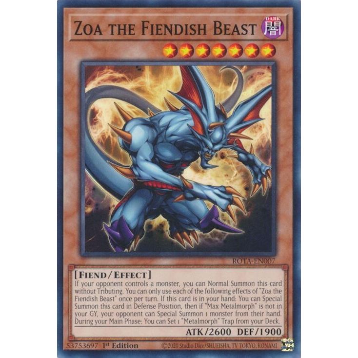 Image for Zoa the Fiendish Beast (ROTA-EN007) (ROTA) - YuGiOh
