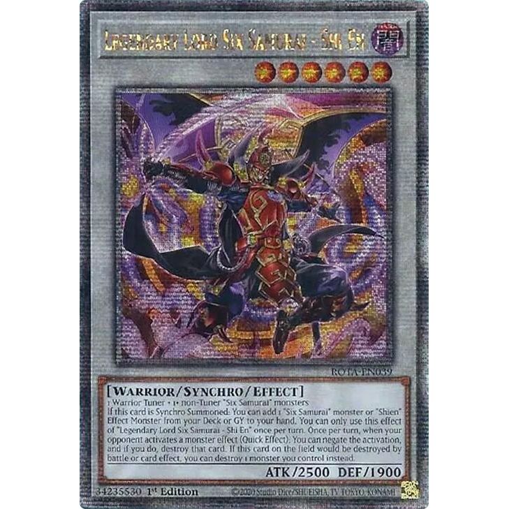 Image for Legendary Lord Six Samurai - Shi En (Quarter Century Secret Rare) (ROTA-EN039) (ROTA) - YuGiOh