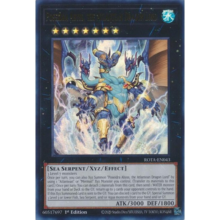Image for Poseidra Abyss, the Atlantean Dragon Lord (ROTA-EN043) (ROTA) - YuGiOh
