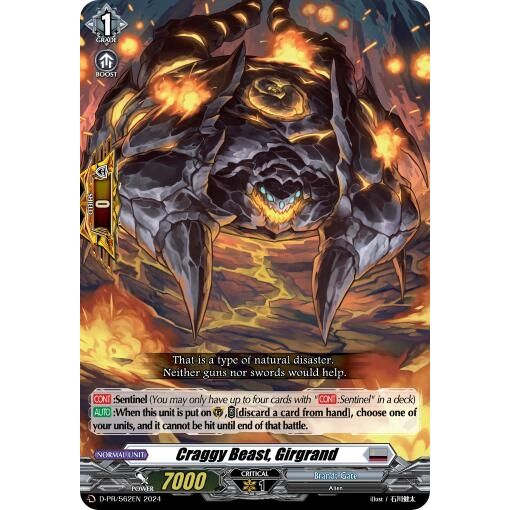 Image for Craggy Beast, Girgrand (D-PR/562EN) (D-PR) - Cardfight Vanguard