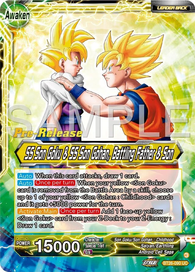 Image for SS Son Goku // SS Son Goku & SS Son Gohan, Battling Father & Son (BT26-090) (BT26) - Dragon Ball Super: Masters