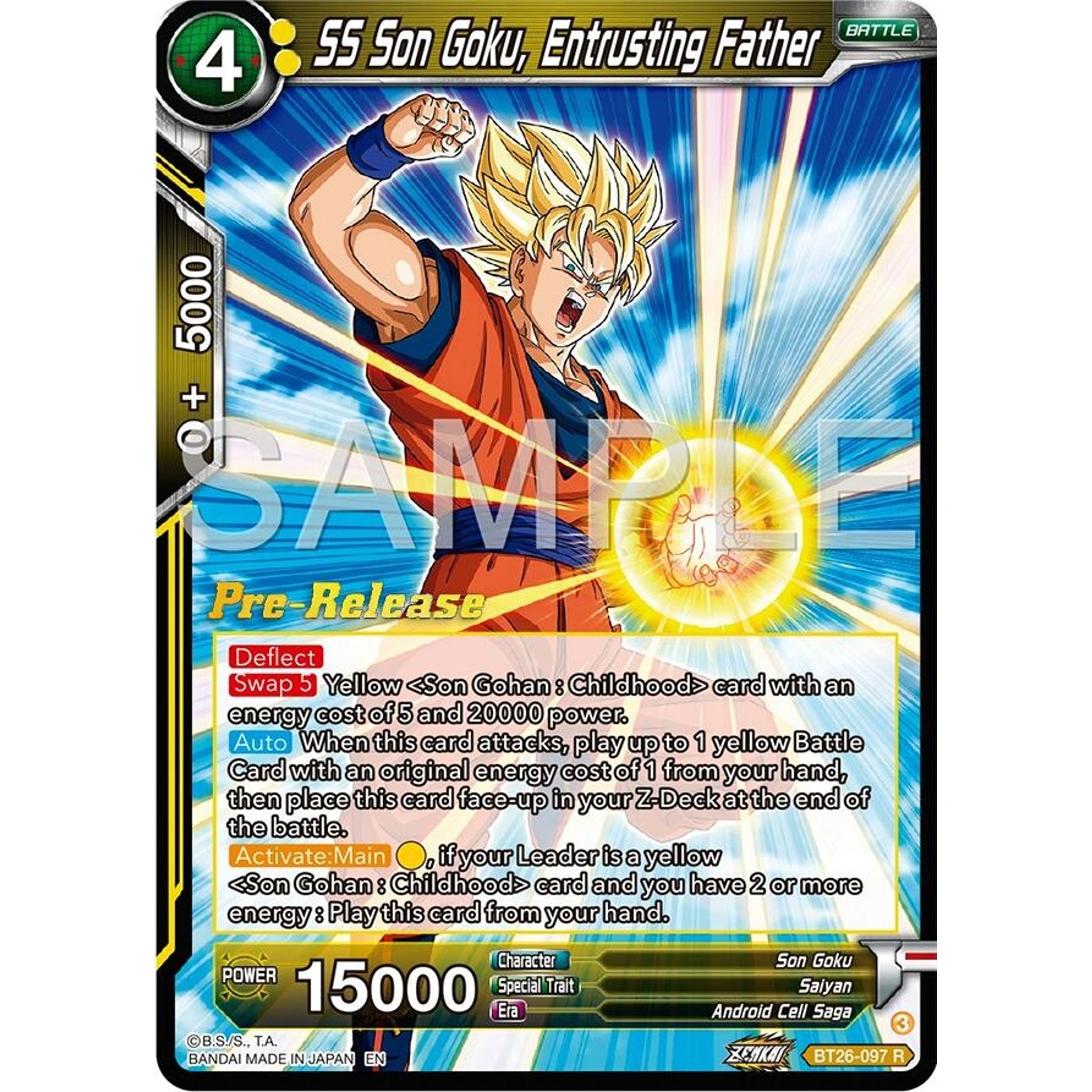 Image for SS Son Goku, Entrusting Father (BT26-097) (BT26) - Dragon Ball Super: Masters