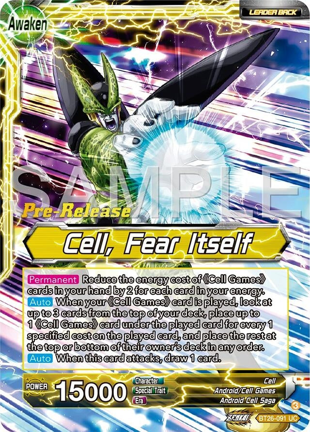 Image for Cell // Cell, Fear Itself (BT26-091) (BT26) - Dragon Ball Super: Masters