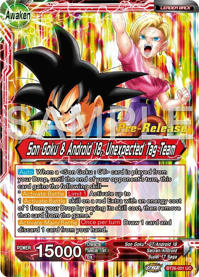 Image for Son Goku // Son Goku & Android 18, Unexpected Tag Team (BT26-001) (BT26) - Dragon Ball Super: Masters