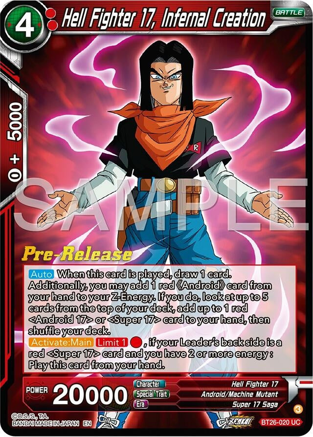 Image for Hell Fighter 17, Infernal Creation (BT26-020) (BT26) - Dragon Ball Super: Masters