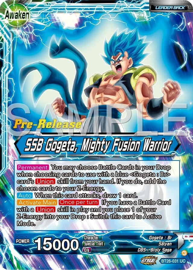 Image for Gogeta // SSB Gogeta, Mighty Fusion Warrior (BT26-031) (BT26) - Dragon Ball Super: Masters