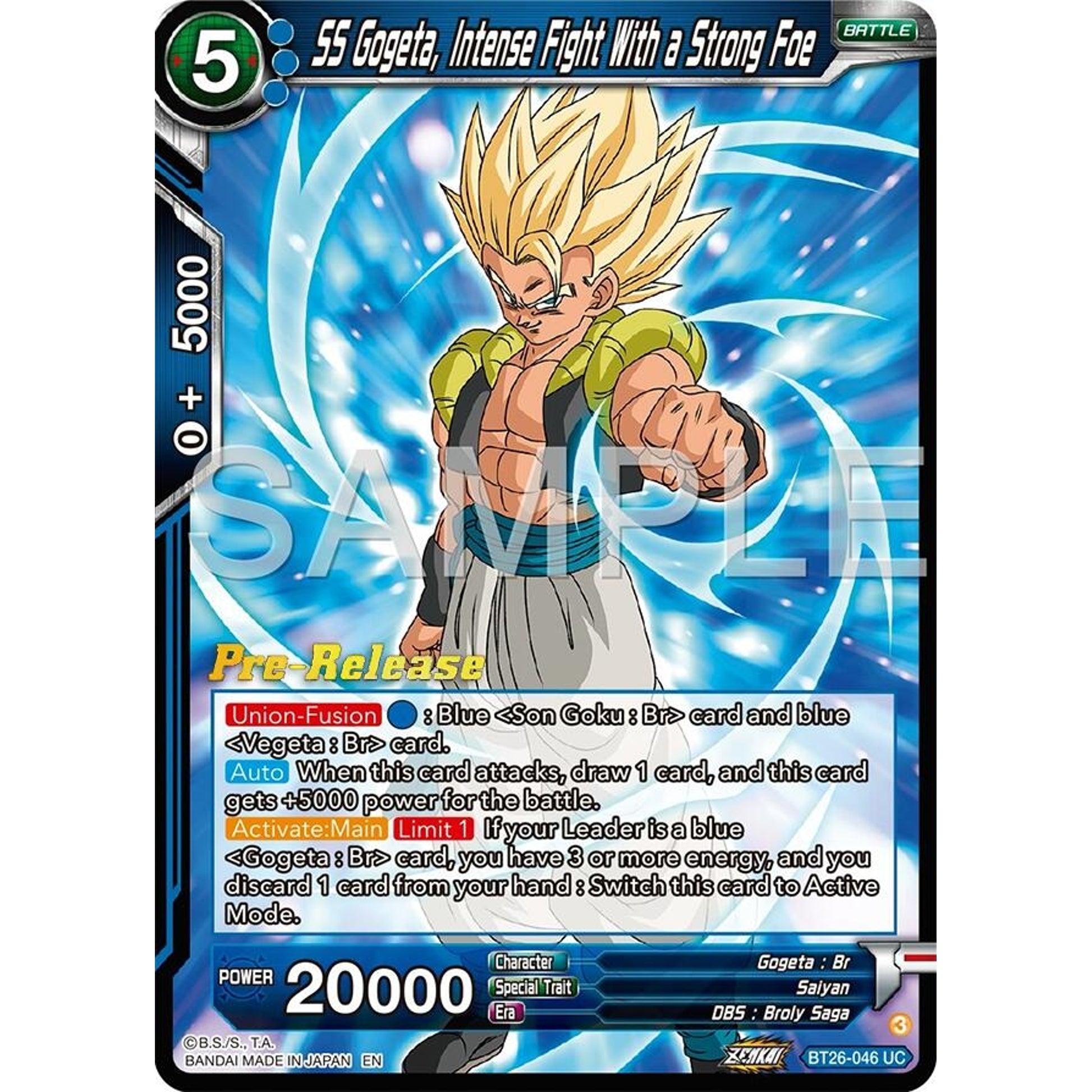 Image for SS Gogeta, Intense Fight With a Strong Foe (BT26-046) (BT26) - Dragon Ball Super: Masters