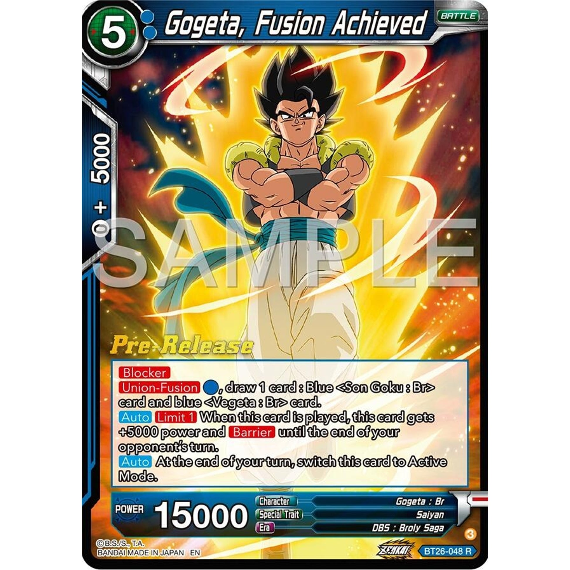 Image for Gogeta, Fusion Achieved (BT26-048) (BT26) - Dragon Ball Super: Masters