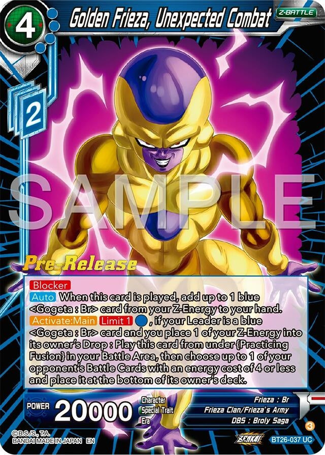 Image for Golden Frieza, Unexpected Combat (BT26-037) (BT26) - Dragon Ball Super: Masters