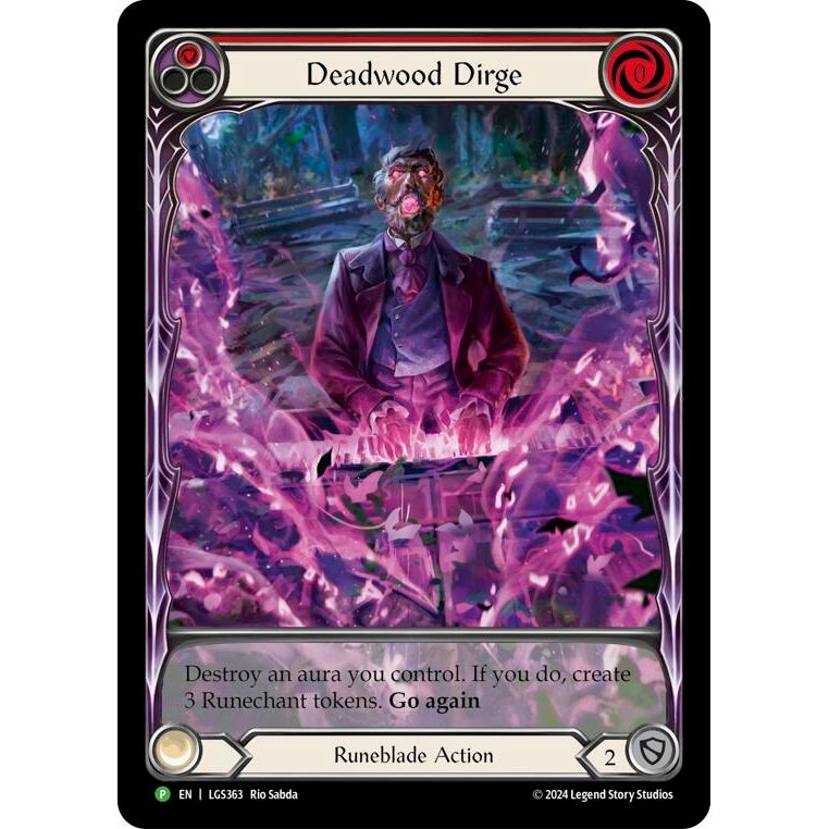 Image for Deadwood Dirge (Red) (Extended Art) - LGS363 (LGS363) (PR) - Flesh and Blood TCG