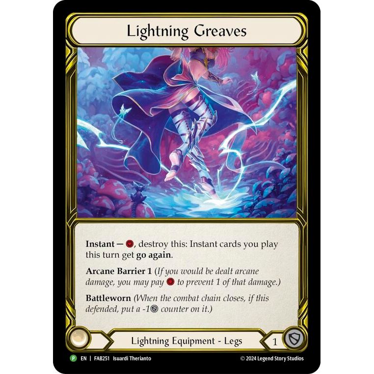 Image for Lightning Greaves (Golden) - FAB251 (FAB251) (PR) - Flesh and Blood TCG