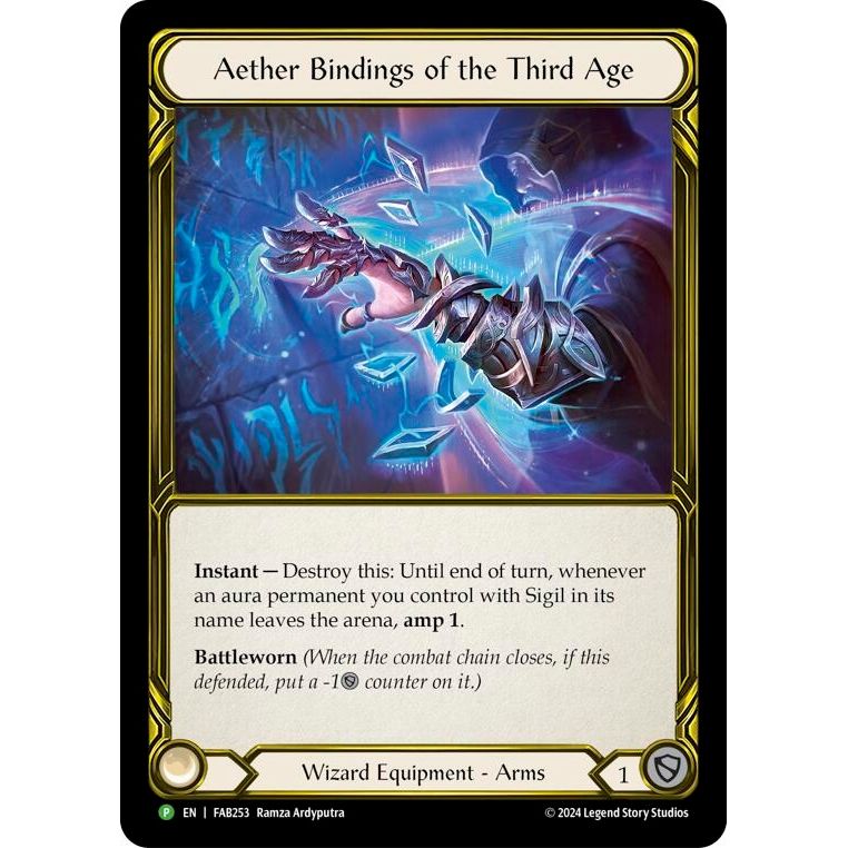 Image for Aether Bindings of the Third Age (Golden) - FAB253 (FAB253) (PR) - Flesh and Blood TCG