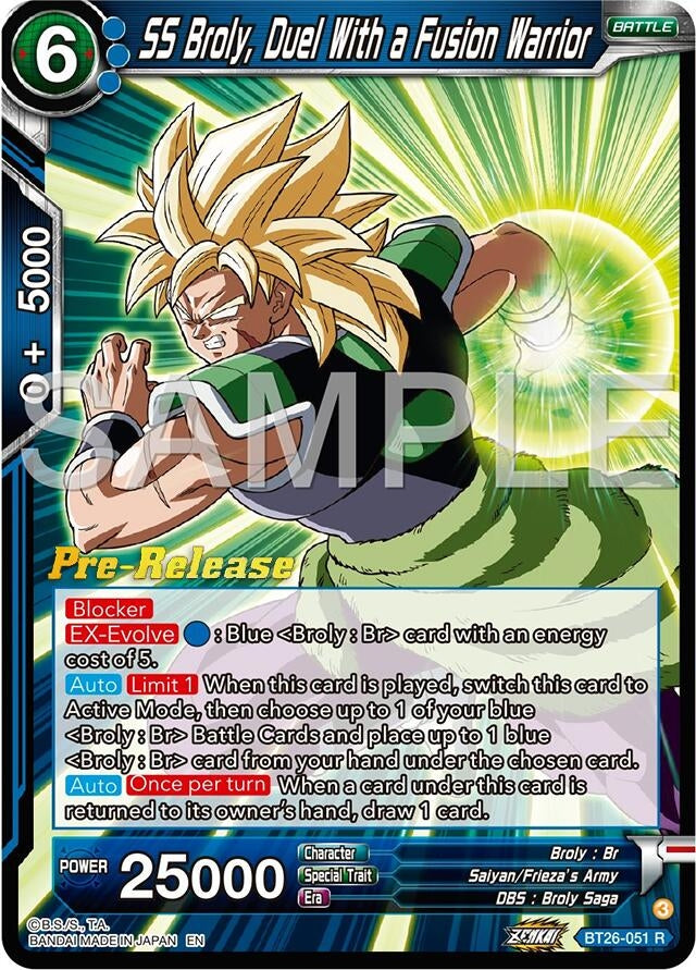 Image for SS Broly, Duel With a Fusion Warrior (BT26-051) (BT26) - Dragon Ball Super: Masters