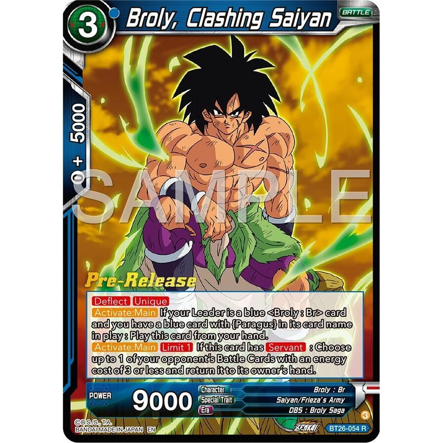 Image for Broly, Clashing Saiyan (BT26-054) (BT26) - Dragon Ball Super: Masters