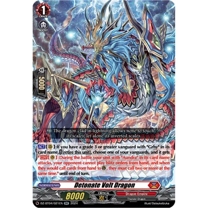Image for Detonate Volt Dragon (DZ-BT04/021EN) (DZ-BT04) - Cardfight Vanguard