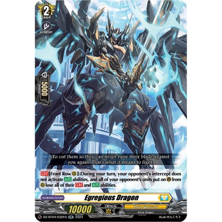 Image for Egregious Dragon (DZ-BT04/032EN) (DZ-BT04) - Cardfight Vanguard
