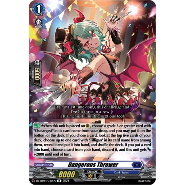 Image for Dangerous Thrower (DZ-BT04/049EN) (DZ-BT04) - Cardfight Vanguard
