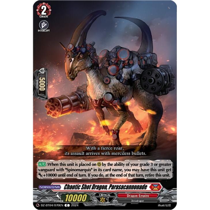 Image for Chaotic Shot Dragon, Parasacannonade (DZ-BT04/070EN) (DZ-BT04) - Cardfight Vanguard
