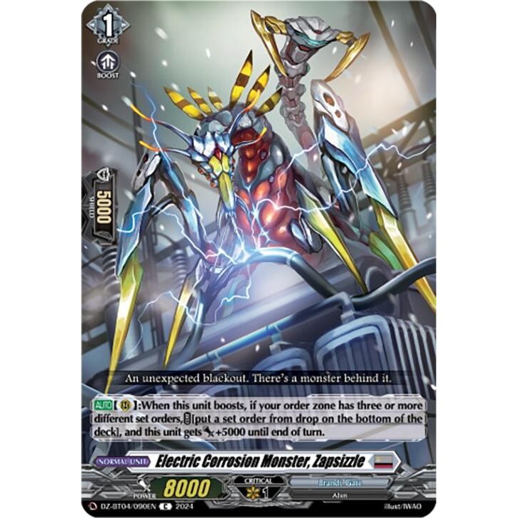 Image for Electric Corrosion Monster, Zapsizzle (DZ-BT04/090EN) (DZ-BT04) - Cardfight Vanguard