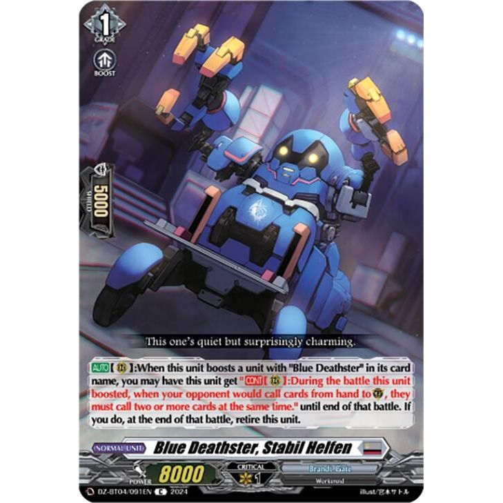 Image for Blue Deathster, Stabil Helfen (DZ-BT04/091EN) (DZ-BT04) - Cardfight Vanguard