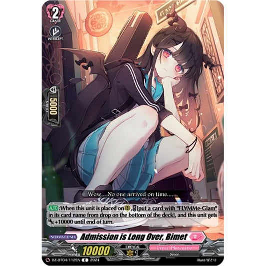 Image for Admission is Long Over, Bimet (DZ-BT04/112EN) (DZ-BT04) - Cardfight Vanguard