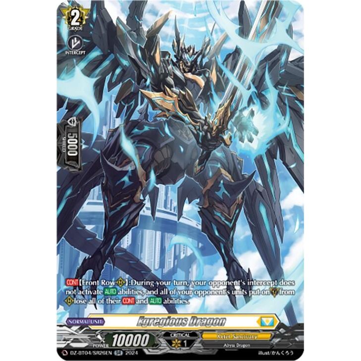 Image for Egregious Dragon (SR) (DZ-BT04/SR26EN) (DZ-BT04) - Cardfight Vanguard