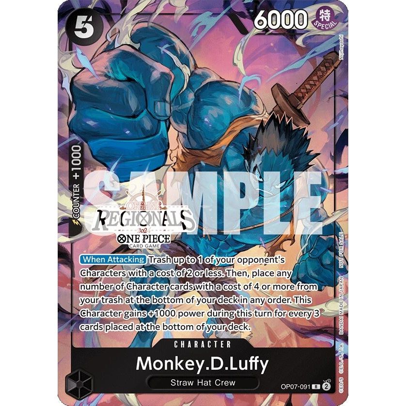 Image for Monkey.D.Luffy (091) (Offline Regional 2024 Vol. 3) (OP07-091) (OP-PR) - One Piece Card Game