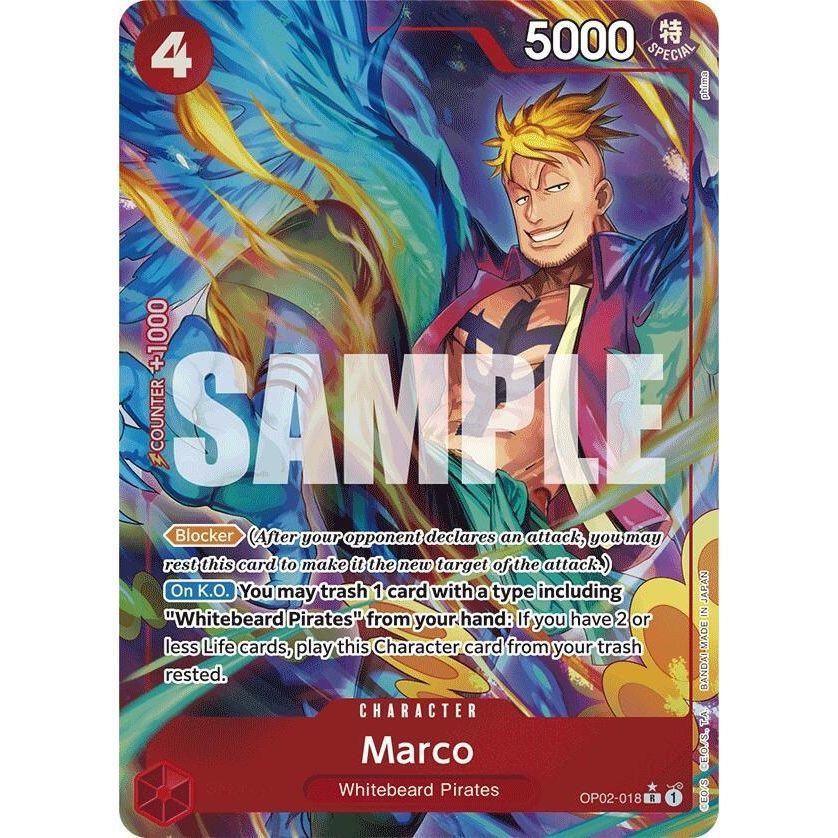 Image for Marco (Alternate Art) (OP02-018) (PRB-01) - One Piece Card Game