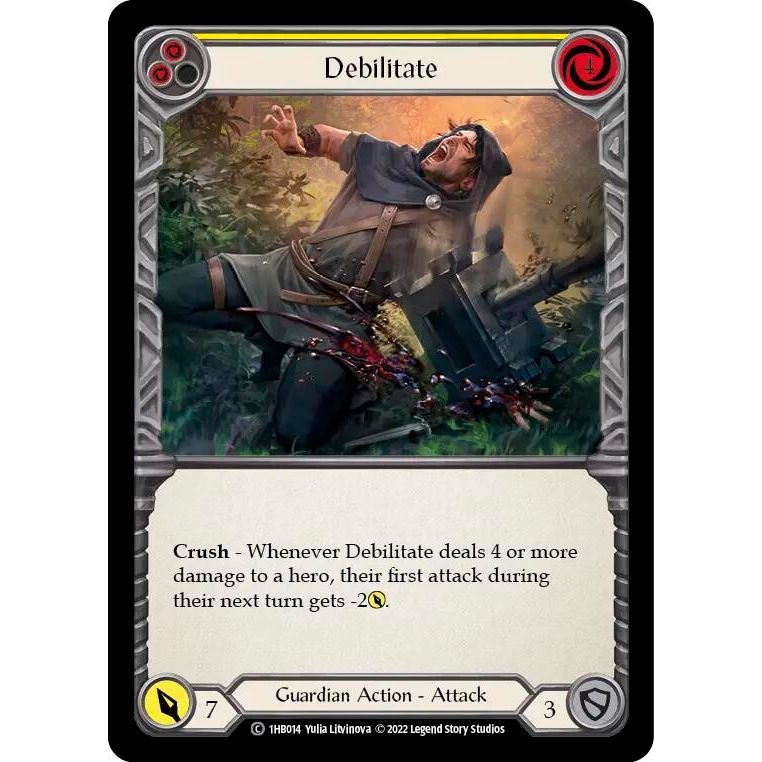 Image for Debilitate (Yellow) (1HB014) - Flesh and Blood TCG