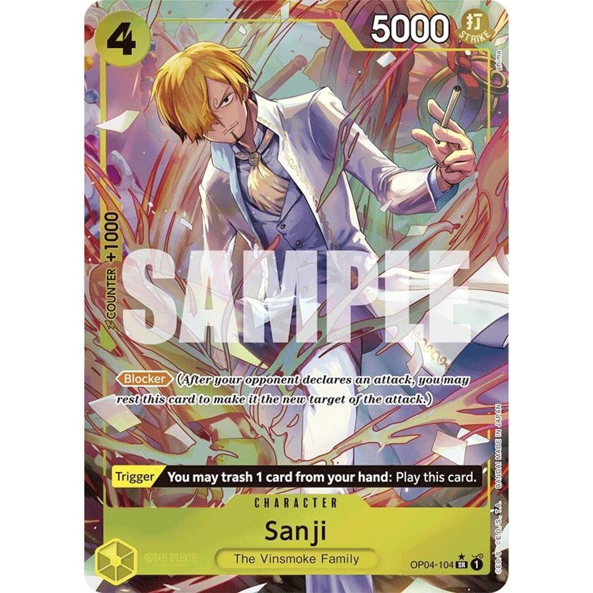 Image for Sanji (OP04-104) (Alternate Art) (OP04-104) (PRB-01) - One Piece Card Game
