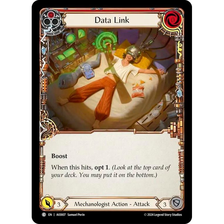 Image for Data Link (Red) (AIO007) (ADD) - Flesh and Blood TCG