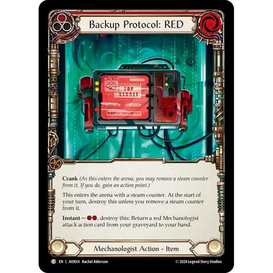 Image for Backup Protocol: RED (Red) (AIO014) (ADD) - Flesh and Blood TCG