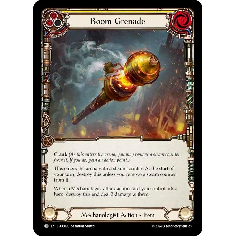 Image for Boom Grenade (Yellow) (AIO020) (ADD) - Flesh and Blood TCG