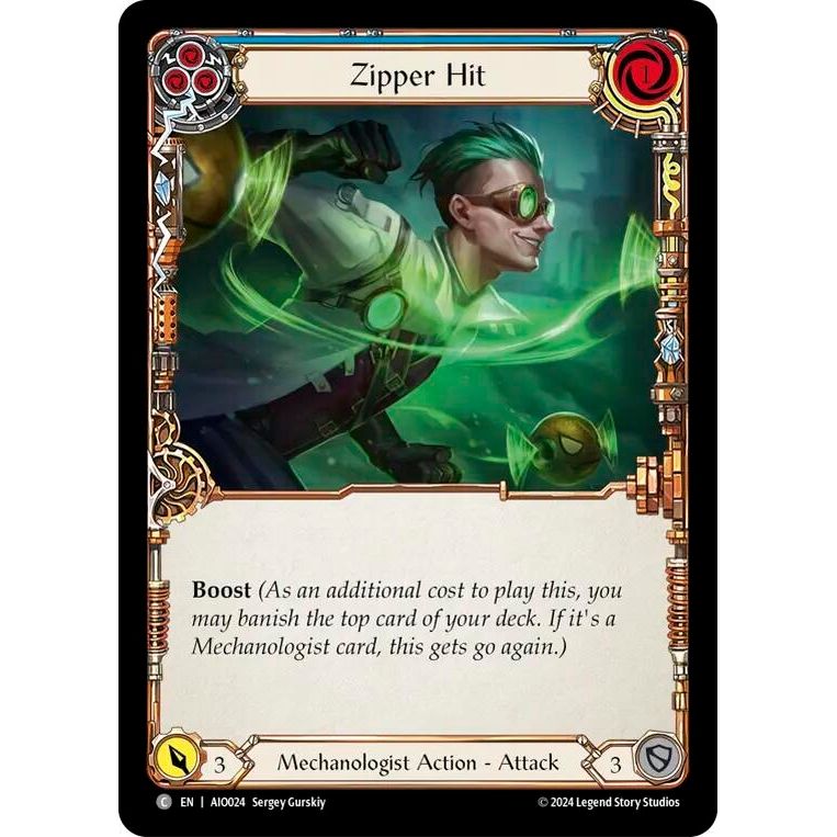 Image for Zipper Hit (Blue) (AIO024) (ADD) - Flesh and Blood TCG