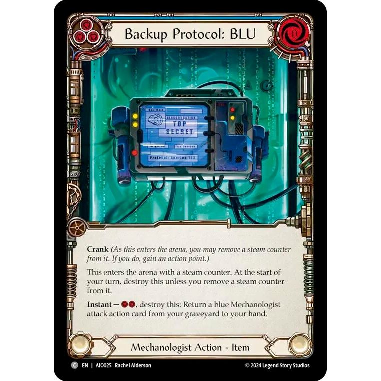 Image for Backup Protocol: BLU (Blue) (AIO025) (ADD) - Flesh and Blood TCG
