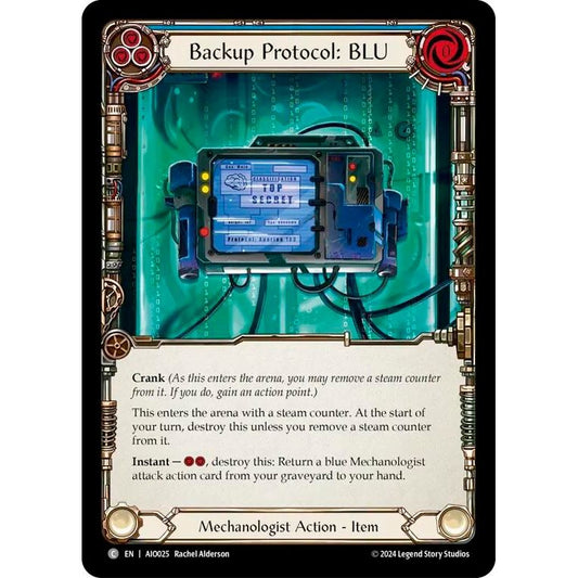 Image for Backup Protocol: BLU (Blue) (AIO025) (ADD) - Flesh and Blood TCG