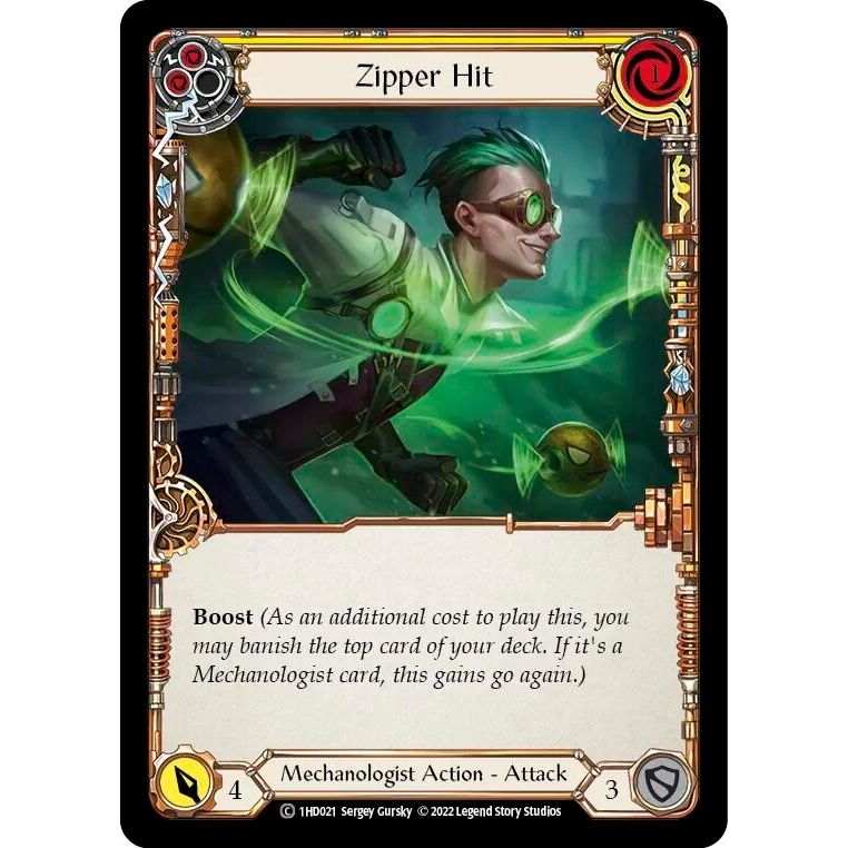 Image for Zipper Hit (Yellow) (1HD021) - Flesh and Blood TCG
