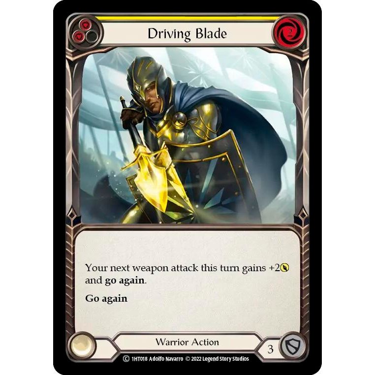 Image for Driving Blade (Yellow) (1HT018) - Flesh and Blood TCG