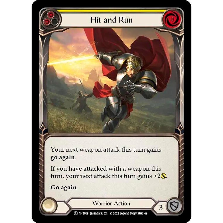 Image for Hit and Run (Yellow) (1HT019) - Flesh and Blood TCG