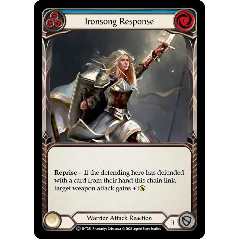 Image for Ironsong Response (Blue) (1HT021) - Flesh and Blood TCG