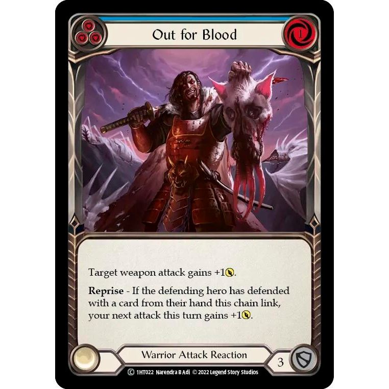 Image for Out for Blood (Blue) (1HT022) - Flesh and Blood TCG