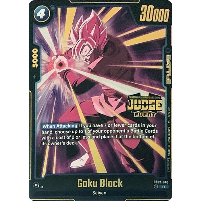 Image for Goku Black - FB02-040 (Judge Pack (Event Judge) 02) (FB02-040) (DBSFW_TPR) - Dragon Ball Super: Fusion World
