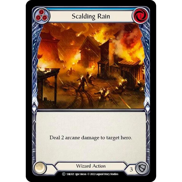 Image for Scalding Rain (Blue) (1HK021) - Flesh and Blood TCG