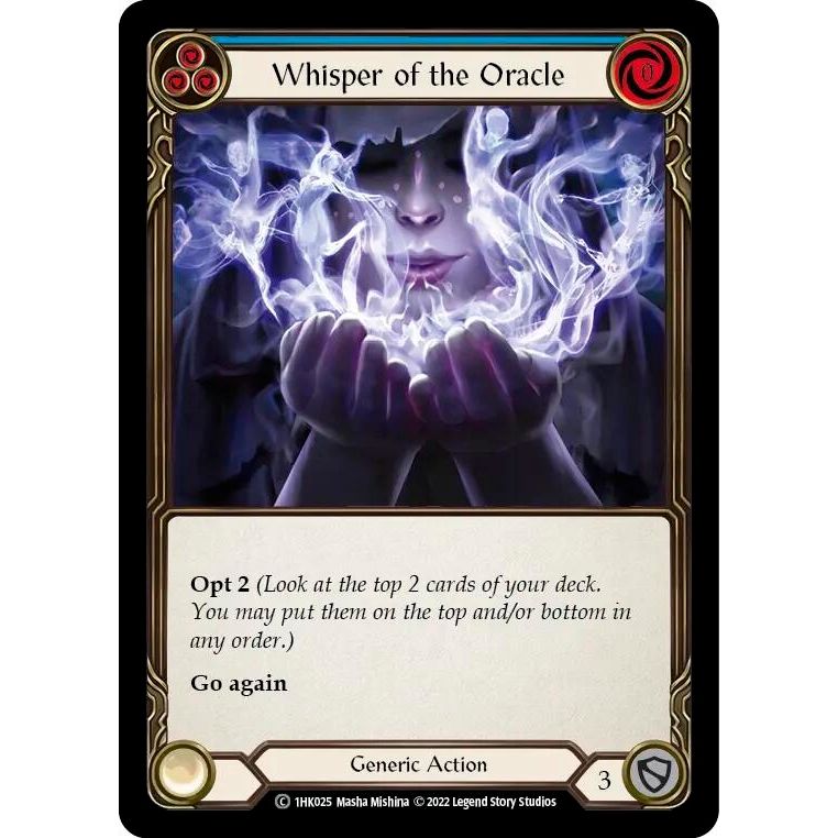 Image for Whisper of the Oracle (Blue) (1HK025) - Flesh and Blood TCG