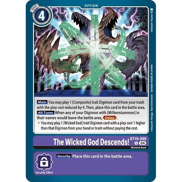 Image for The Wicked God Descends! (BT19-099 U) (BT18-19) - Digimon Card Game