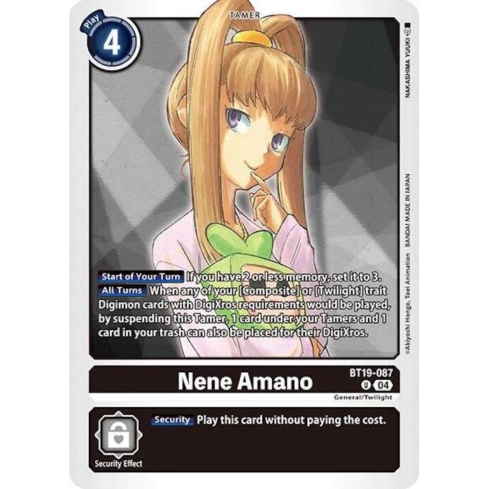 Image for Nene Amano (BT19-087 U) (BT18-19) - Digimon Card Game